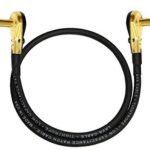 Lava Tightrope (Black) &#8211; 30 Inch &#8211; Guitar Bass Effects Instrument, Patch Cable with Premium Gold Plated ¼ Inch (6.35mm) Low-Profile, Right Angled Pancake type TS Connectors