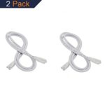 T5 T8 LED Lamp Connecting Wire, Tomjoy Ceiling Lights, Daylight LED Integrated Tube Cable Linkable Cords for LED Tube Lamp Holder Socket Fittings with Cables (2-PACK) (1ft)