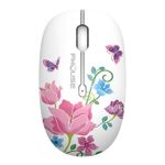 TENMOS M101 Wireless Mouse Cute Silent Mice with Nano USB Receiver,2.4Ghz Optical Travel Mouse,3 Buttons,1600 DPI for Notebook, PC, Laptop, Computer, Macbook (butterfly)