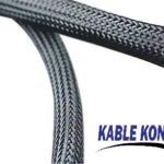 Black Economical PET Expandable Braided Cable Sleeving (1 3/4&#8243; Diameter (Size Range 1 1/4&#8243;-2 3/4&#8243;), 25Ft Long)