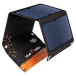 21W Dual USB Solar Charger, Foldable Waterproof  Portable Charger, High Efficiency Solar Panel for Cellphones Tablets Flashlight and Camping Travel