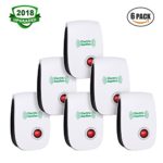 [2018 Upgraded] Ultrasonic Pest Repeller, Electrical Bug Repellent, Non-toxic Pest Repellent Plug in Indoor and Outdoor Pest Control for Mosquito Spider Ant Mice Roach and other Insect (6 packs)