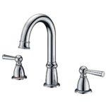 CREA Bathroom Faucet Widespread 3 Hole 2 Handle in Chrome Brass lavatory Basin faucet mixer tap