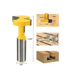 GS Straight T Slot Router Bit 1/2 Inch Shank Carbide Wood Milling Cutter Woodworking Drill Bit Tool