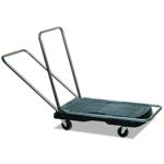 Rubbermaid Commercial Tripple Trolley Utility-Duty Home/Office Cart, 250 lb Capacity, 20 1/2&#8243; x 32 1/2&#8243;, Black (FG440000BLA)