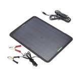 ALLPOWERS 18V 12V 10W Portable Solar Panel Battery Charger Maintainer Bundle with Cigarette Lighter Plug, Alligator Clip for Automobile Motorcycle Tractor Boat RV Batteries