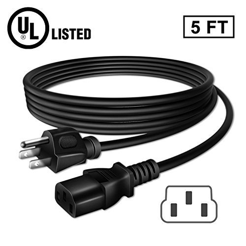 ABLEGRID 5ft/1.5m UL Listed AC IN Power Cord Outlet Socket Cable Plug Lead for ION Audio Tailgater IPA77 Wireless Portable Speaker Bluetooth Radio Wireless Speaker