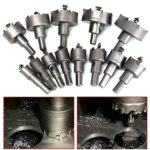Drill Warehouse 13Pcs 16mm-53mm Stainless Steel Carbide Tip TCT Metal Drill Bit Hole Saw Set