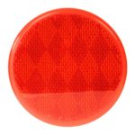 Grand General 80814 Round Red 3” Stick-On Reflector for Trucks, Towing, Trailers, RVs and Buses, 1 Pack