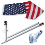 Allied Flag American Home Nylon 3 by 5-Feet US Flag Set with 5-Feet Spinning Flag Pole