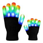 HITOP MAGIFIRE Flashing Colorful LED Light Up Show Gloves, Novelty (Kids, Whole Fingers)