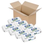 Scott Flushable Wipes, No Added Fragrance, 8 Soft Packs with 408 Wet Wipes Total (Pack May Vary)