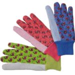 G &amp; F 1852-3 Women Soft Jersey Garden Gloves, Women Work Gloves, 3-Pairs Green/Pink/Blue per Pack