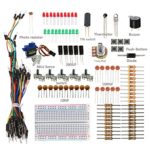 SunFounder Sidekick Basic Starter Kit w/ Breadboard, Jumper wires, Color Led, Resistors, Buzzer For Arduino UNO R3 Mega2560 Mega328 Nano &#8211; Including 42 Page Instructions Book