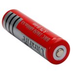 Famtasme Recharge Ultra AA Type Battery 3.7V 6800mAh Large Capacity 18650 Rechargeable Lithium Batteries Red, Pack of 10