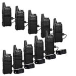 Retevis RT22 Two Way Radios License-Free Rechargeable Walkie Talkies 16 Ch Vox Channel Lock Emergency Alarm 2 Way Radio(10 Pack) and Programming Cable