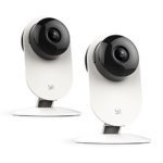 YI Home Camera, Security Camera Wireless IP Surveillance Camera with Night Vision Activity Detection Alert Baby Monitor, Remote Monitor with iOS, Android App &#8211; Cloud Service Available (2 Pack)