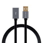 CableCreation 6.6FT USB 2.0 Extension Cable, Flat Slim-line USB A Male to Female extension lead for Gamepad, Flash Drive, Mouse, Keyboard, Printer, Scanner, Card Reader, 2 Meters, Black