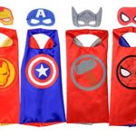 Rubie’s MARVEL SUPER HERO Cape Set, Officially Licensed 4 Capes and 4 Masks Assortment (Amazon Exclusive)