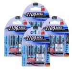 ANSMANN maxE AA Rechargeable Batteries 2100mAh Low Self Discharge (LSD) NiMH AA Battery pre-Charged for Remote, Phone etc. (16-Pack)