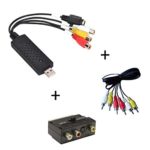RICHY GLORY- video capture card USB 2.0 Video +RCA cable+Scart Adapter