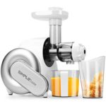 SimpleTaste Slow Masticating Juicer Extractor for Fresh, High Nutrient and Healthy Fruit and Vegetable Juice, Quiet Motor, Reverse Function, High Juice Yield, Easy Operation and Clean