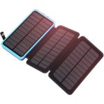 ADDTOP Solar Charger 24000mAh Waterproof Power Bank with Dual USB Output High Capacity Portable Battery Pack for Smart Phones, Tablets and More