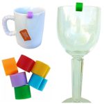 Cup Markers by CUPmarker (Set of 6 Snap-on Drink Tags/Charms for Tumblers, Wine Glasses, Tea Cups &amp; More)