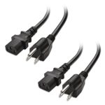 Cable Matters 2-Pack 16 AWG Heavy Duty 3 Prong Monitor Power Cord (PC Power Cord/Computer Power Cord/AC Power Cable) in 15 Feet (NEMA 5-15P to IEC C13) &#8211; Available 3FT &#8211; 15FT