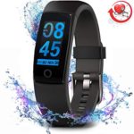 MorePro Fitness Tracker Waterproof Activity Tracker with Heart Rate Blood Pressure Monitor, Color Screen Smart Bracelet with Sleep Tracking Calorie Counter, Pedometer Watch for Kids Women Men,Black