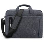 CoolBELL 15.6 inch Laptop Bag Messenger Bag Hand Bag Multi-compartment Briefcase Oxford Nylon Shoulder Bag For Laptop/Ultrabook / HP/Acer / Macbook/Asus / Lenovo/Men/Women (New Grey)