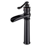 HOROW Oil Rubbed Bronze Bathroom Vessel Sink Faucet Waterfall Singe Handle One Hole Basin Mixer Tap Tall Body
