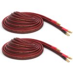 Micca Pure Copper Speaker Wire with Gold Plated Banana Plugs, 14AWG, 12 Feet (4 Meter), Pair