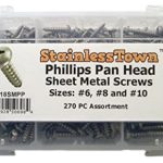 Stainless Steel Phillips Pan Sheet Metal Screw Assortment Kit