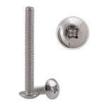 TOUHIA M4x40mm 304 Stainless Steel Phillips Machine Screw for Cabinet Knob Pull Handle Fasteners (50Pcs)