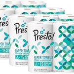 Amazon Brand &#8211; Presto! Flex-a-Size Paper Towels, Huge Roll, 24 Count = 60 Regular Rolls