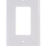 Plastic Face plate Cover Single Port Wall 1 Gang With 2 Screws White, With Decora Device Wall plate/1 PORT/2 PORT/3 PORT/4 PORT/Outlet Wall Plate Internet. (Device Wall Plate)