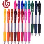Gel Pens Set 16 Colors Medium Point Colored Pens Retractable Gel Ink Pens with Comfort Grip,Smooth Writing for Journal Notebook Planner in School Office Home by Smart Color Art